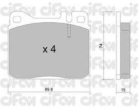 822-011-0 Cifam pastillas de freno delanteras