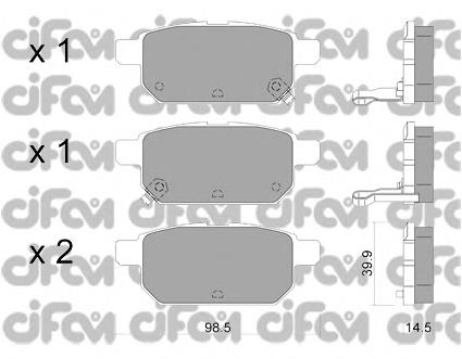 822-915-0 Cifam pastillas de freno traseras