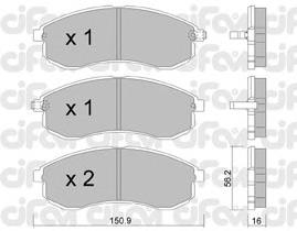 822-482-0 Cifam pastillas de freno delanteras