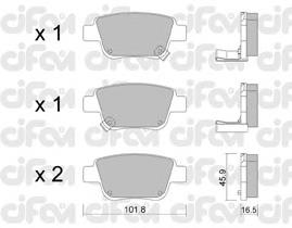 822-451-0 Cifam pastillas de freno traseras