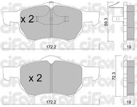 822-523-0 Cifam pastillas de freno delanteras