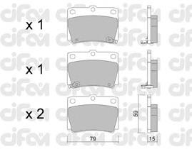 822-484-0 Cifam pastillas de freno traseras