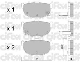 822-362-0 Cifam pastillas de freno traseras