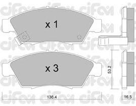 822-437-0 Cifam pastillas de freno delanteras