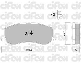 822-417-0 Cifam pastillas de freno delanteras
