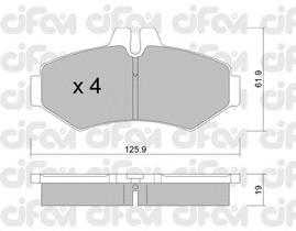 822-572-0 Cifam pastillas de freno traseras