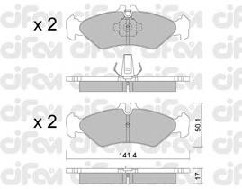 822-571-0 Cifam pastillas de freno traseras