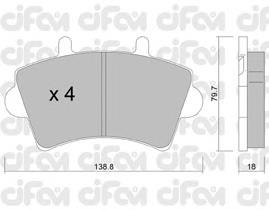 822-545-0 Cifam pastillas de freno delanteras
