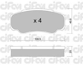 822-532-0 Cifam pastillas de freno traseras