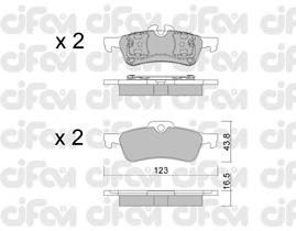 822-556-0 Cifam pastillas de freno traseras