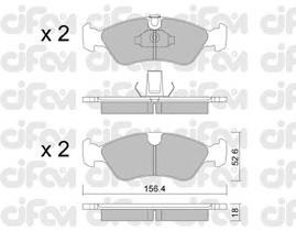 822-208-0 Cifam pastillas de freno delanteras