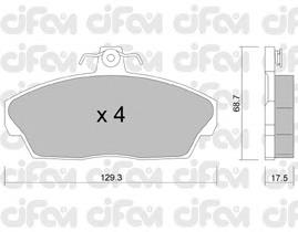 822-174-1 Cifam pastillas de freno delanteras
