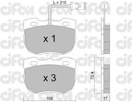 822-177-0 Cifam pastillas de freno delanteras