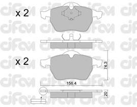 822-181-2 Cifam pastillas de freno delanteras