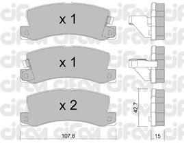 822-161-0 Cifam pastillas de freno traseras