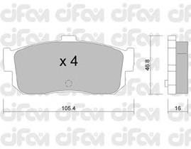 822-193-0 Cifam pastillas de freno traseras