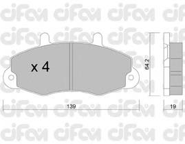 822-194-0 Cifam pastillas de freno delanteras
