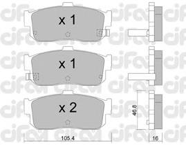 822-193-1 Cifam pastillas de freno traseras