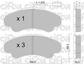 822-326-0 Cifam pastillas de freno delanteras