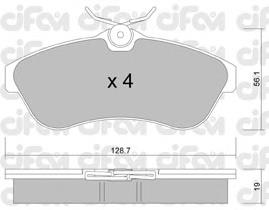 822-329-0 Cifam pastillas de freno delanteras