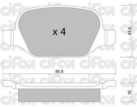 822-324-1 Cifam pastillas de freno traseras