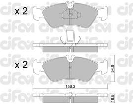 822-311-0 Cifam pastillas de freno traseras