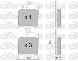 822-344-0 Cifam pastillas de freno traseras