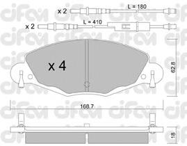 822-332-0 Cifam pastillas de freno delanteras