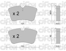 822-342-0 Cifam pastillas de freno delanteras