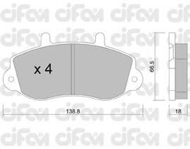 822-264-0 Cifam pastillas de freno delanteras