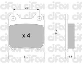 822-275-0 Cifam pastillas de freno traseras