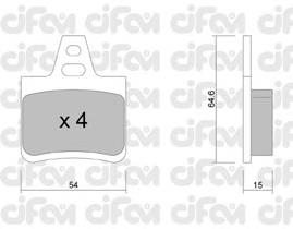 822-285-0 Cifam pastillas de freno traseras
