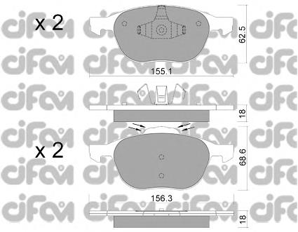 822-534-1 Cifam pastillas de freno delanteras