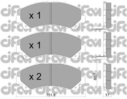 822-902-0 Cifam pastillas de freno delanteras