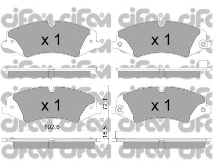 822-836-6 Cifam pastillas de freno delanteras