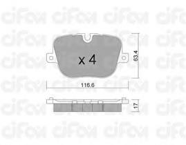 822-837-0 Cifam pastillas de freno traseras