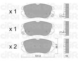 822-841-0 Cifam pastillas de freno delanteras