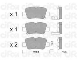 822-881-0 Cifam pastillas de freno traseras