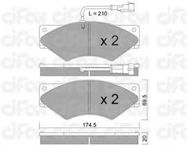 822-849-1 Cifam pastillas de freno delanteras