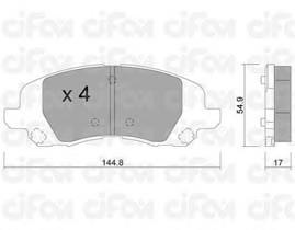 822-861-0 Cifam pastillas de freno delanteras