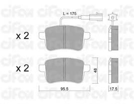 822-895-0 Cifam pastillas de freno traseras