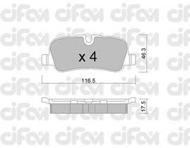 822-694-0 Cifam pastillas de freno traseras