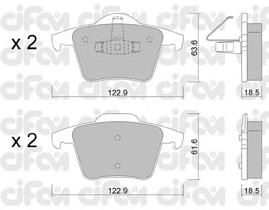 822-688-0 Cifam pastillas de freno traseras