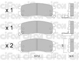 822-697-0 Cifam pastillas de freno traseras