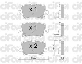 822-729-0 Cifam pastillas de freno traseras