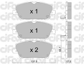 822-728-0 Cifam pastillas de freno delanteras