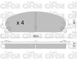 8227170 Cifam pastillas de freno delanteras