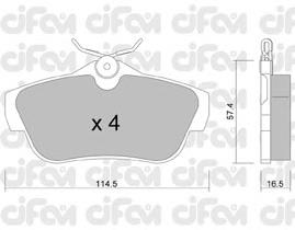 822-712-0 Cifam pastillas de freno traseras