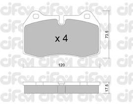 822-645-0 Cifam pastillas de freno delanteras