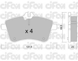 822-647-0 Cifam pastillas de freno delanteras
